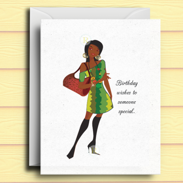 Black Girl Birthday Card I